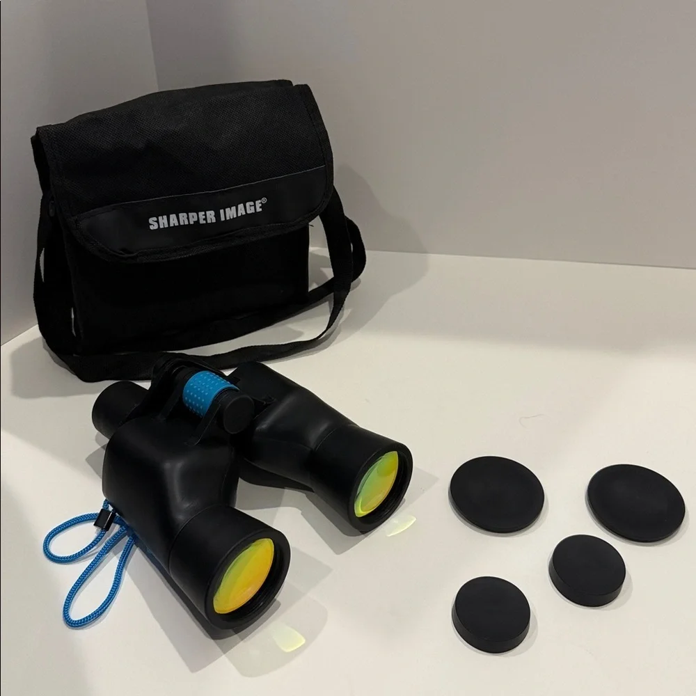Sharper Image 7x50 Marine Binoculars‎ w/ Compass & Case Low Light Viewing NWOT
